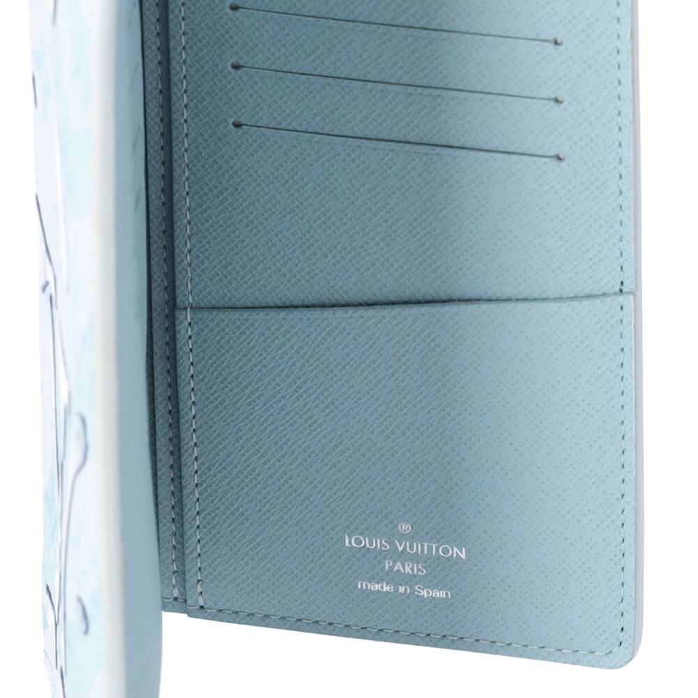Louis Vuitton Brazza Wallet Limited Edition Aquagarden Monogram Crystal Blue - Picture 4 of 6